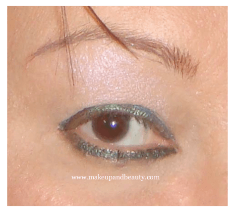 turquoise eye makeup. eye makeup look