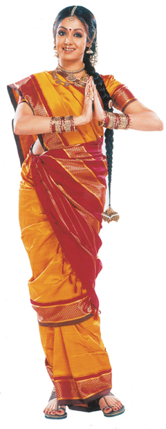 How to drape a saree in Tamilian style