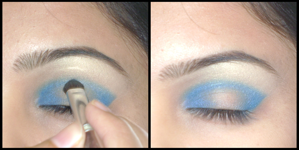 blue eyeshadow makeup. same lue eyeshadow and