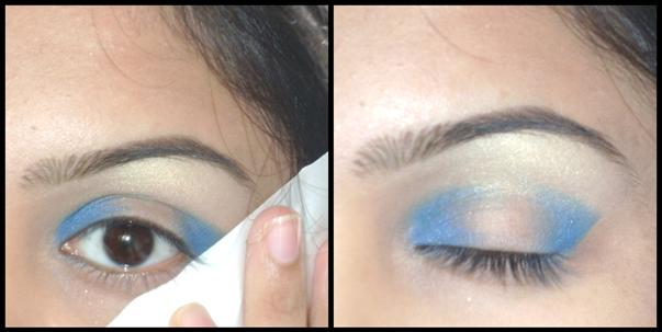 blue eyeshadow makeup. that same lue eyeshadow