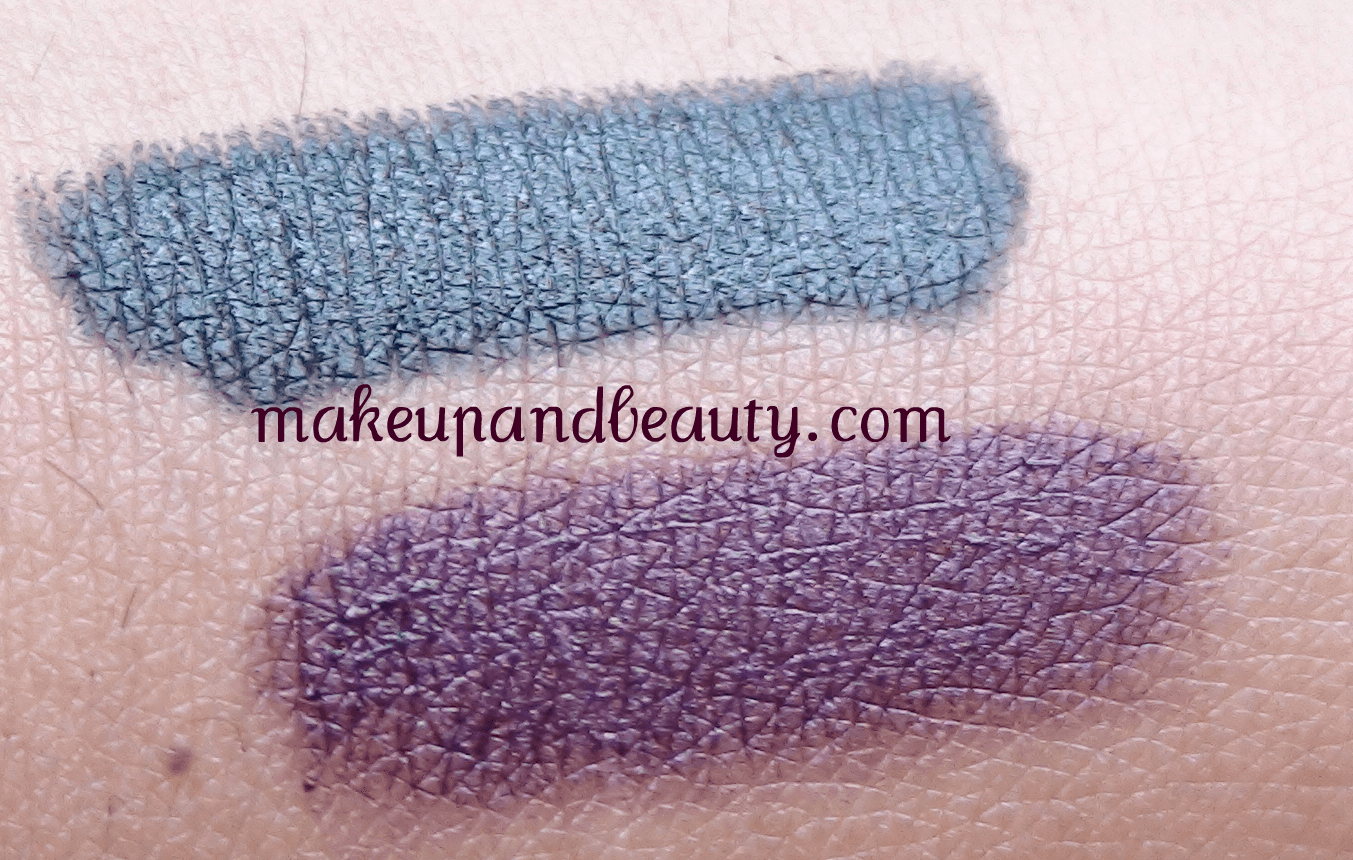 Colorbar I- Glide Swatches Top Black out, bottem- Prunella