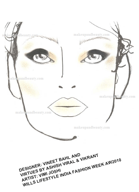 Face Chart for Vineet Behl and Virtues by Viral and Vikrant (WIFW 2010)