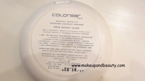 Colorbar Raidiant White UV Fairness Compact=