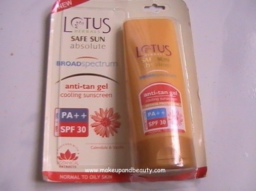 Lotus Safe Sun Anti Tan Gel – Cooling sunscreen