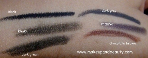 Bourjois Khol and Contour Swatches