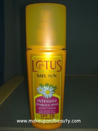 Lotus Herbals Intensive Sunblock spray with SPF 50