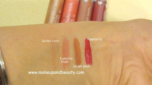 The Body Shop Love Glosses Swatches
