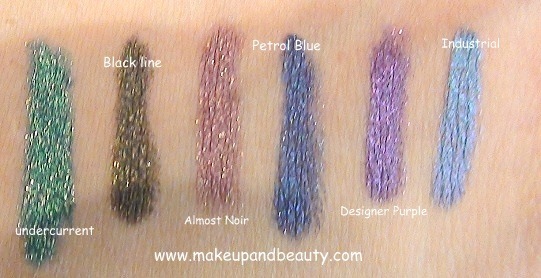 MAC Pearlglide pencil swatches