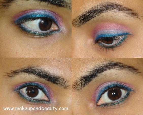 Blue Pink Eye Makeup 