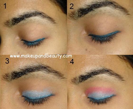 Blue Pink Eye Makep Tutorial