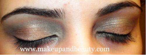 Golden Green Eye Makeup