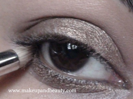 Shimmery Chocolate Brown Colour on lower lash line
