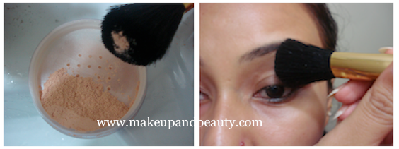 Black green eye makeup  - loose powder