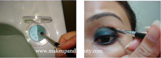 Black green eye makeup - green eye shadow