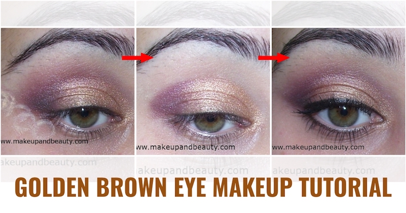 Golden brown eye makeup tutorial