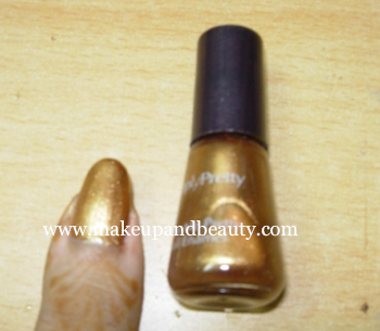 Golden nail paint