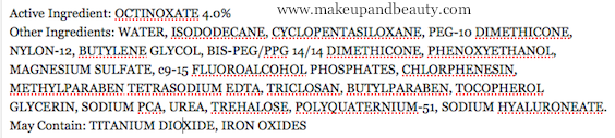 Maybelline foundation ingredients
