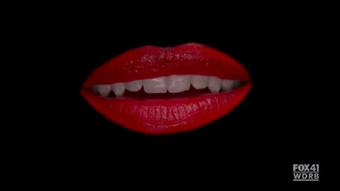 creepy red lips
