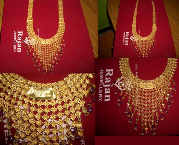 gold fishnet necklace