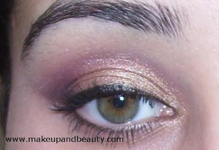 Golden brown eye makeup