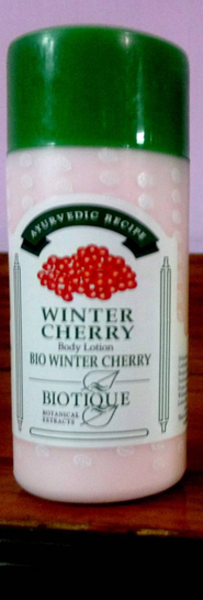 biotique winter cherry body lotion
