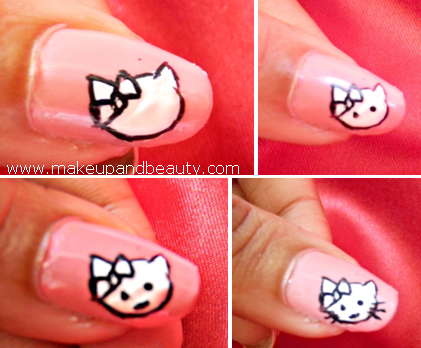 Hello Kitty Nail Art Tutorial