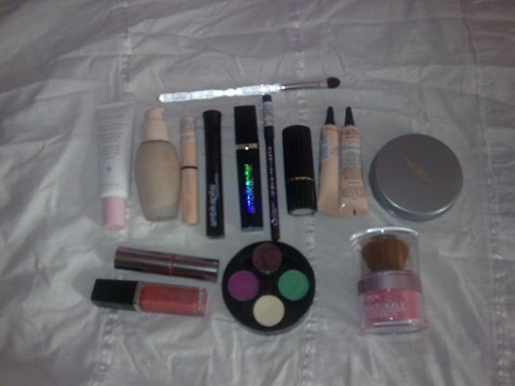Products used for christmas makeup