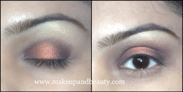 Copper brown eye makeup