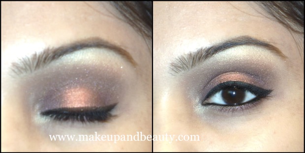 Copper brown eye makeup