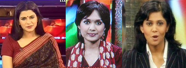 Nidhi Razdan, Smirti Rao, and Sunetra Choudhary beautiful indian women
