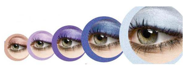 Oriflame eyeshadow blue & Lilac