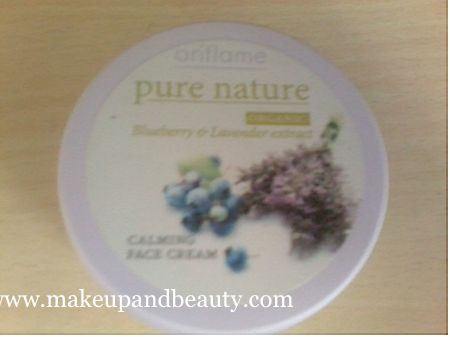Oriflame’s Calming face cream with blueberry and lavender extracts