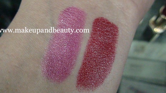 l-r sparkling amethyst, red passion 
