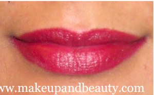 MAC Diva Lipstick on lips