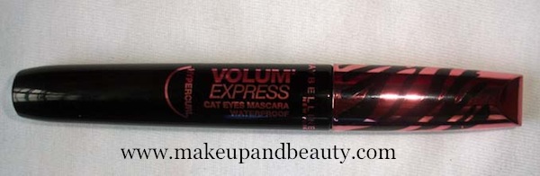 Tube of Maybelline Waterproof Volum’ Express Cat Eyes Mascara