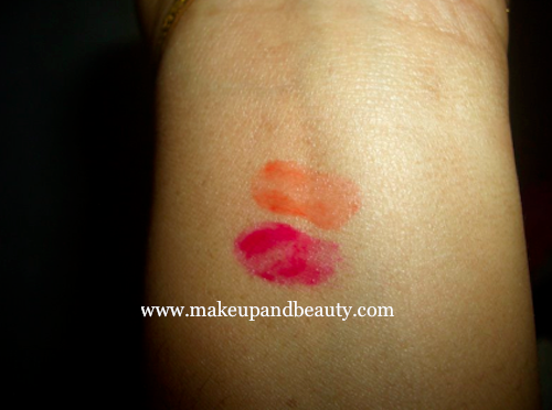 Oriflame-lip-stain swatch