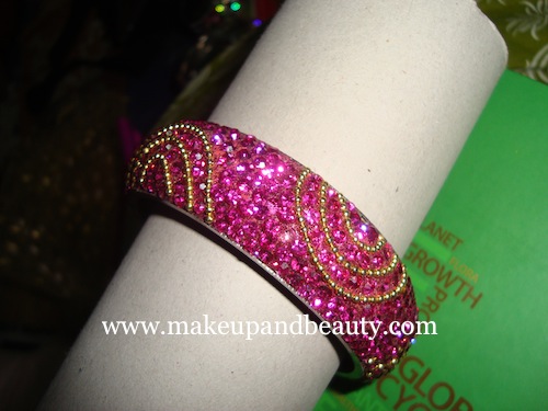 Pink stone bangle