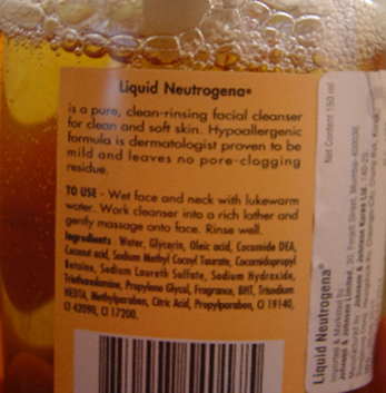 liquid neutrogena facial cleanser