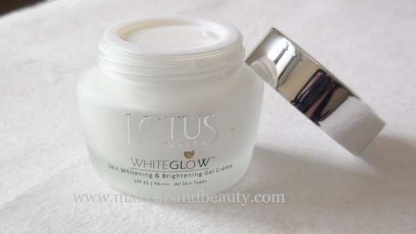 lotus herbals white glow gel creme