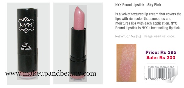 NYX round Lipstick sky pink