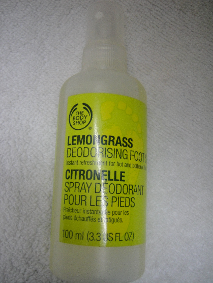 the body shop lemongrass deodorising foot spray