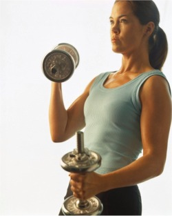 women weight lifting strength training
