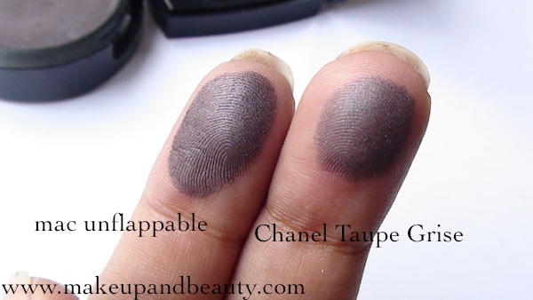 chanel taupe grise vs mac unflappable