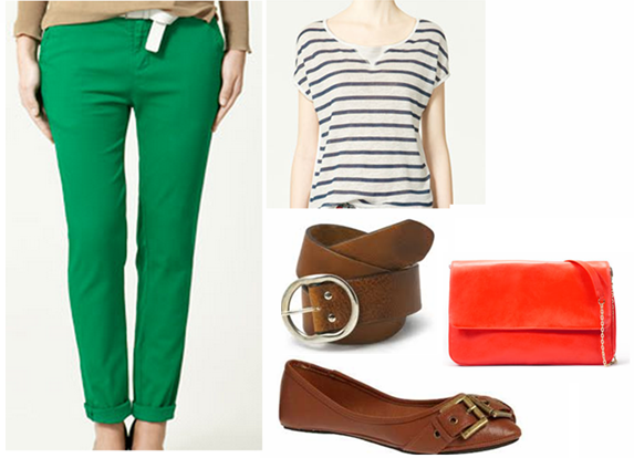 green jeans look