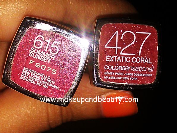 maybelline extatic coral lipstick