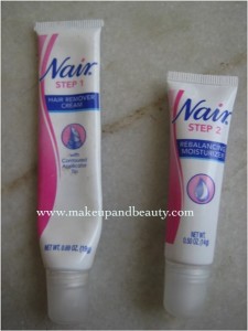 Nair facial hair remover cream