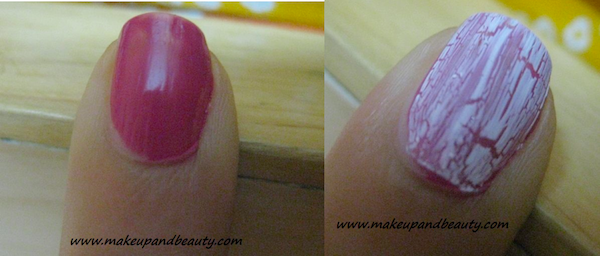 Crackling Nail Paint Pink