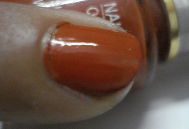 orange nail paint coat