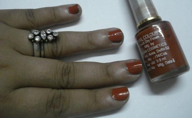 orange nail paint coat