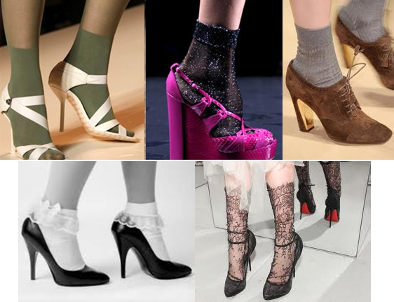 trends socks heels